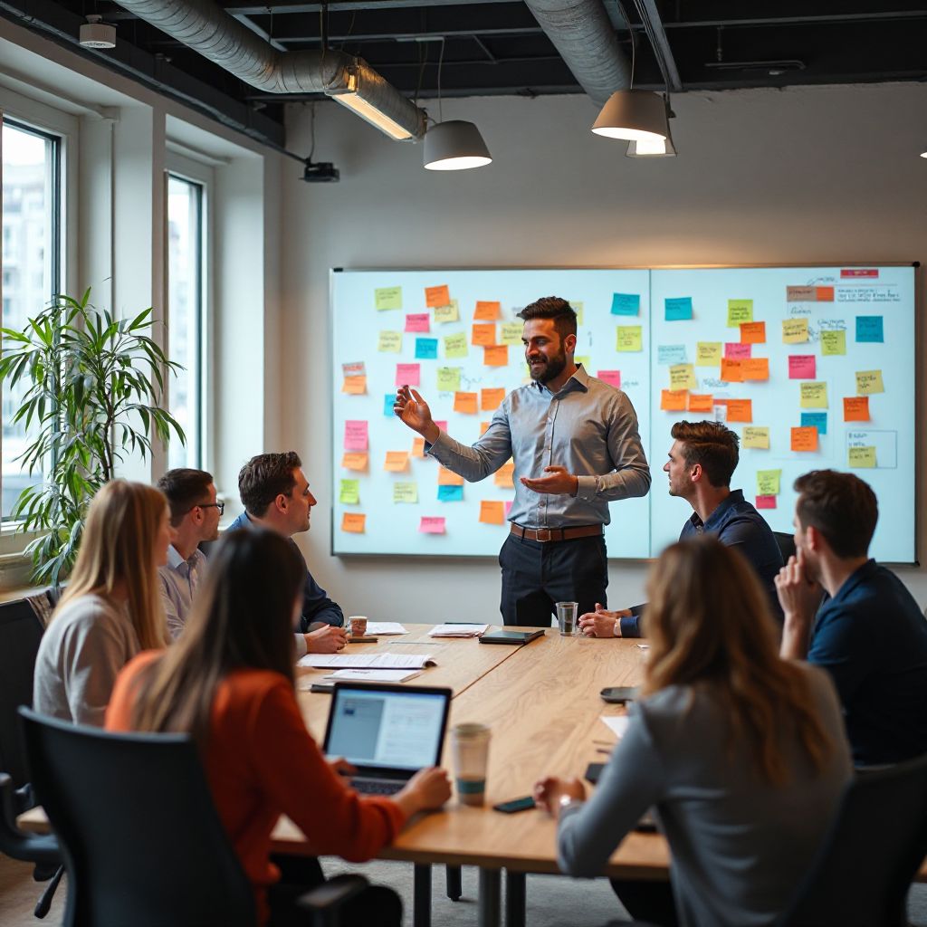 Momento di brainstorming del team