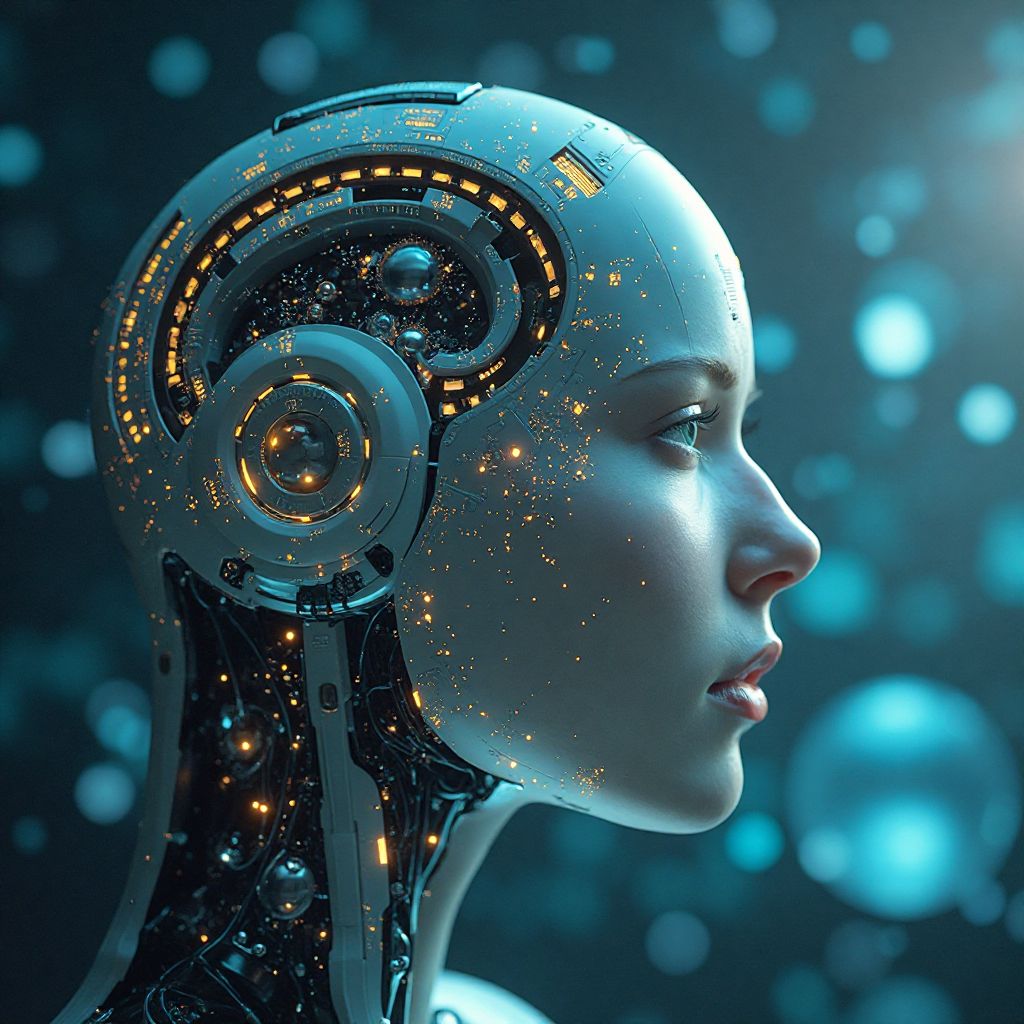 Visione futuristica dell'intelligenza artificiale in Italia